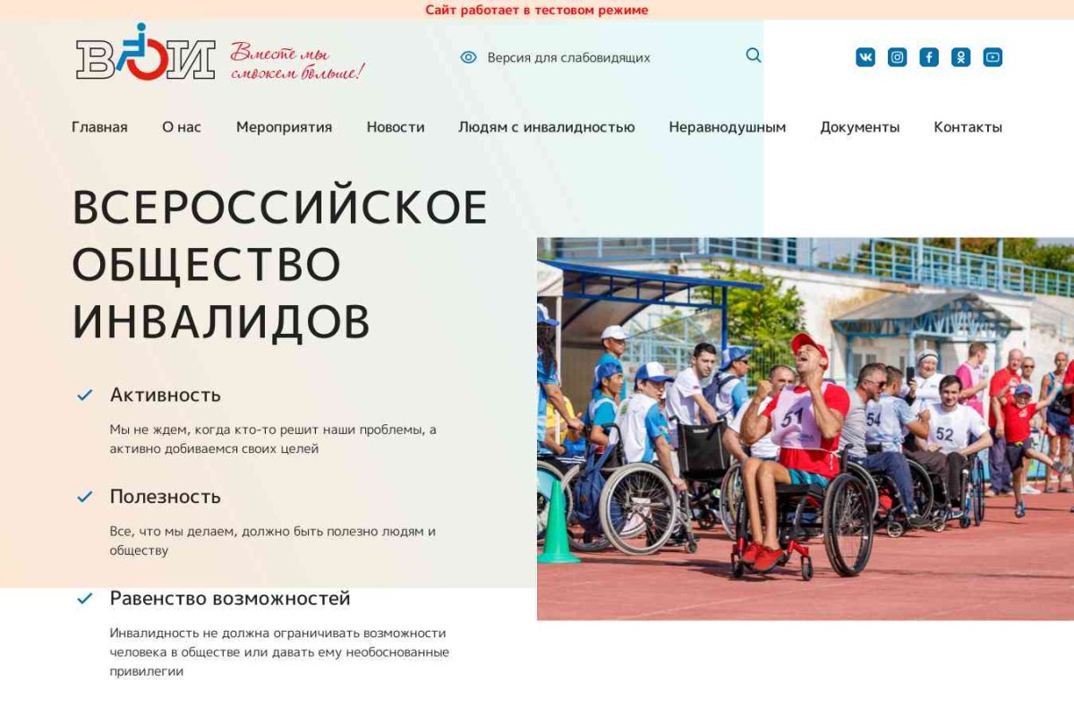 Всероссийское общество инвалидов Дзержинского района, общественная организация
