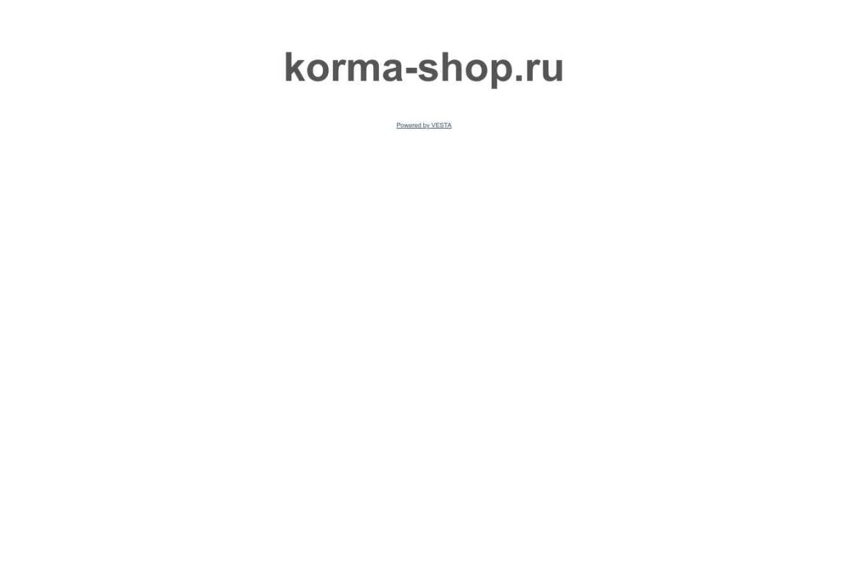 Korma-shop.ru, интернет-магазин зоотоваров